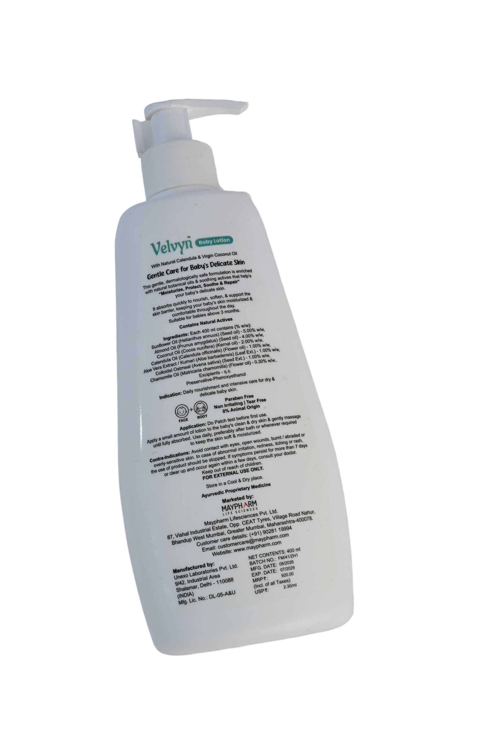 Velvyn Baby Lotion 400ml
